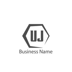 Initial Letter UJ Logo Template Design