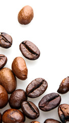 Coffee beans isolated on white background