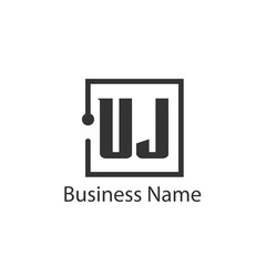 Obraz premium Initial Letter UJ Logo Template Design