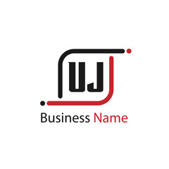 Initial Letter UJ Logo Template Design