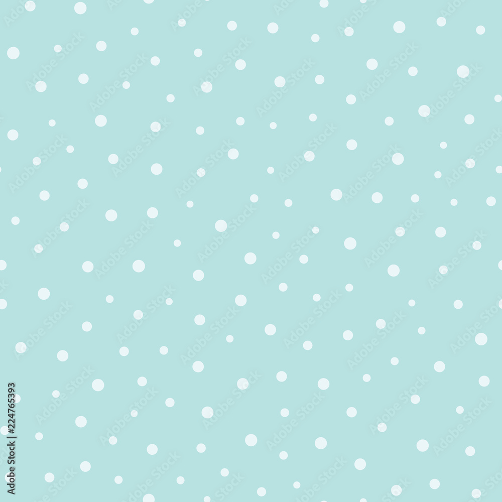 Poster Geometric turquoise pattern with dots. Vector seamless texture
