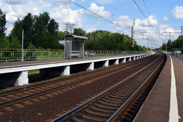 Fototapeta premium The railway way. Journey through Russia.