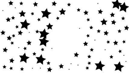 Abstract Background with Many Random Falling Golden Stars Confetti .