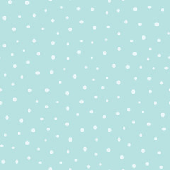 Geometric turquoise pattern with dots. Vector seamless texture