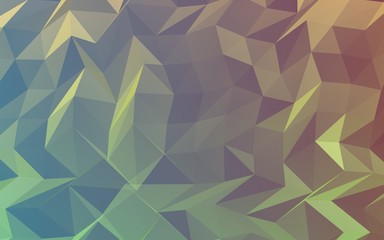 Abstract triangle geometrical green background. Geometric origami style with gradient. 3D illustration