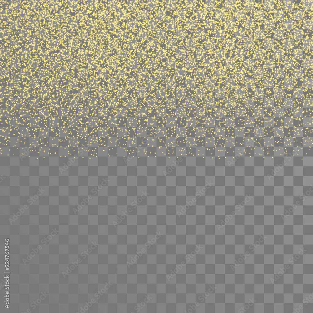 Poster gold sparkles on the transparent background. vector light effect.