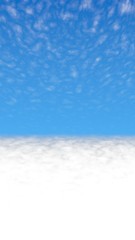Obraz premium Blue sky background with white clouds. Cumulus white clouds in the clear blue sky in the morning. 3D illustration