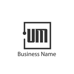 Initial Letter UM Logo Template Design