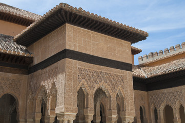 Löwenhof, Nasridenpalast, Alhambra, Granada, Andalusien, Spanien