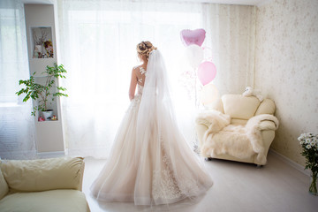 Fototapeta premium gentle morning of the bride