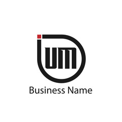 Initial Letter UM Logo Template Design