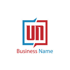 Initial Letter UN Logo Template Design