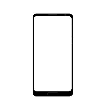 black smartphone on white