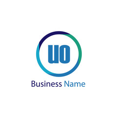 Initial Letter UO Logo Template Design