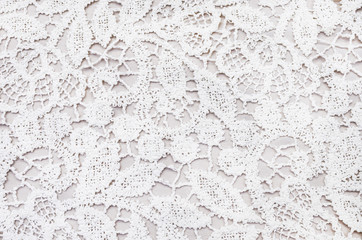 Lace cloth macrame of their cotton and polyamide of ivory