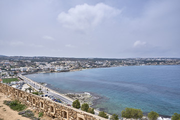 Naklejka premium Greece. Crete. Rethymno. View to the West from the walls of Fortezza