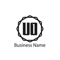 Initial Letter UO Logo Template Design