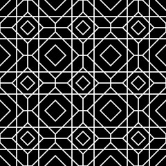 Fototapeta premium Geometric ornamental linear pattern. Vector seamless pattern.