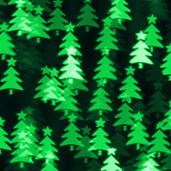 Obraz premium Christmas trees bokeh