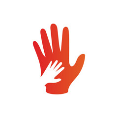 Naklejka na ściany i meble Hand palm logo icon design template vector