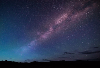 Fototapeta na wymiar Vaporwave Milky Way Night Sky