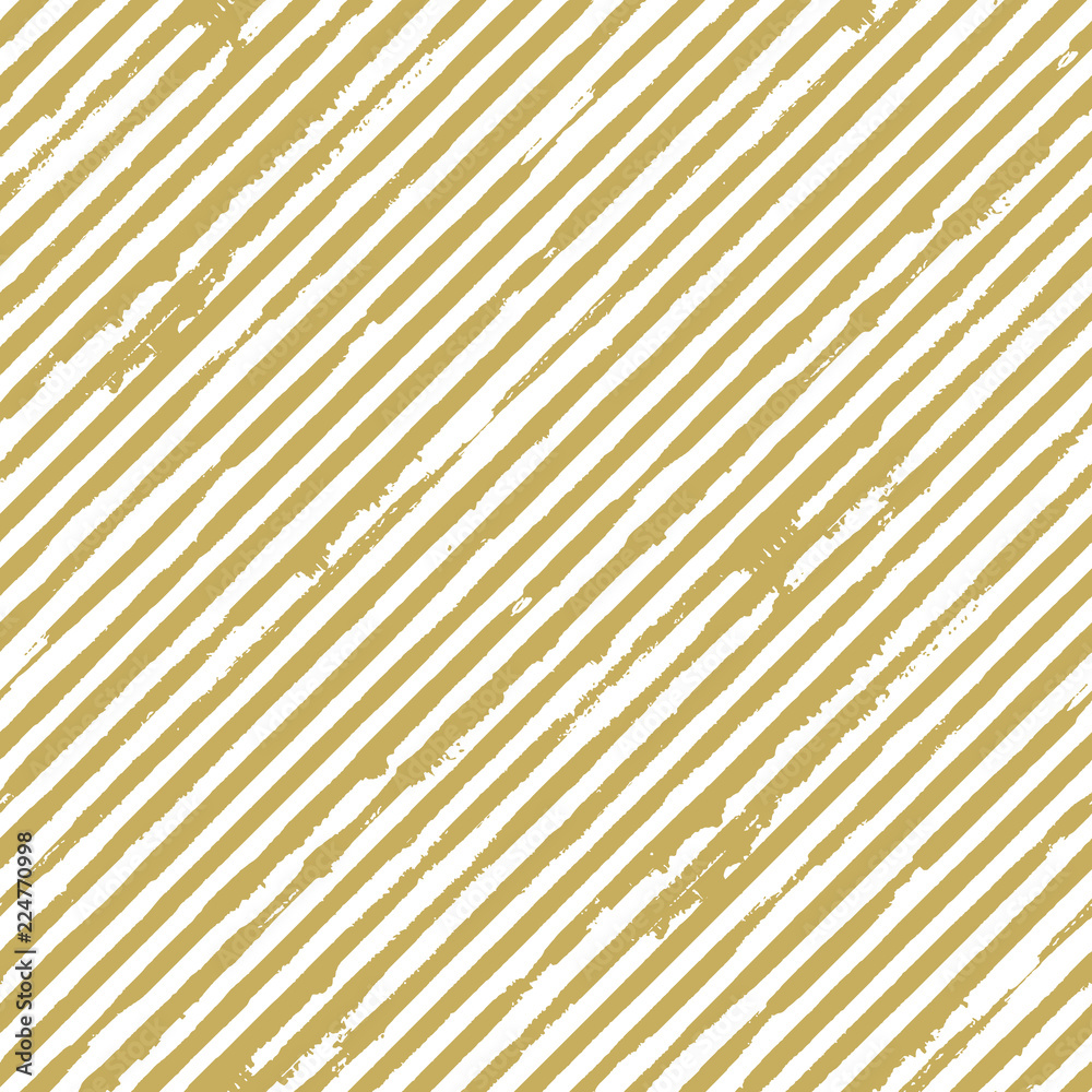 Poster vector seamless pattern with golden grunge stripes.
