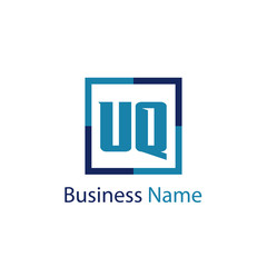 Initial Letter UQ Logo Template Design