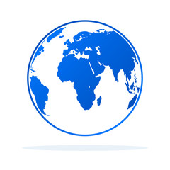 Globe icon. Vector illustration.