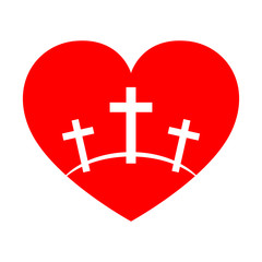 Obraz premium Calvary icon. Vector illustration.