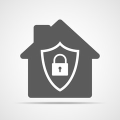 Home secure icon. Vector illustration