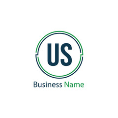 Obraz premium Initial Letter US Logo Template Design