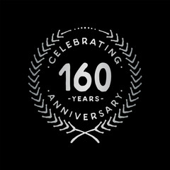 160 years design template. 160th vector and illustration