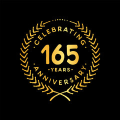 165 years design template. 165th vector and illustration