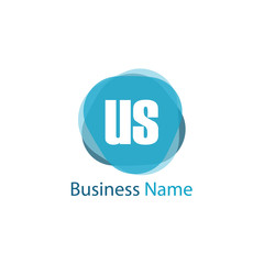 Initial Letter US Logo Template Design