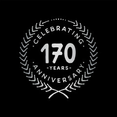 170 years design template. 170th vector and illustration