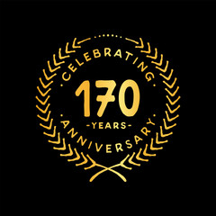 170 years design template. 170th vector and illustration