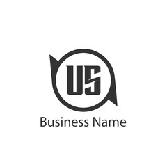 Initial Letter US Logo Template Design