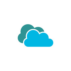 Simple cloud logo icon design template vector