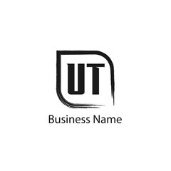 Initial Letter UT Logo Template Design