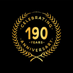190 years design template. 190th vector and illustration