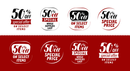 Sale, discount banner. Special offer, label. Vector illustration