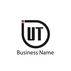 Initial Letter UT Logo Template Design