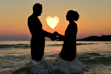 romantic valentine and sea vacation