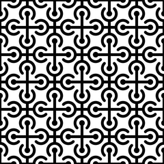 Vector monochrome geometric pattern. Modern seamless texture.