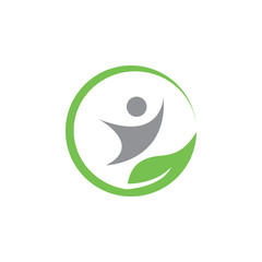 Natural wellness logo icon design template vector