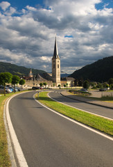 A beautiful Maria Himmelfahrt church in Gmünd in Kärnten, Austria.