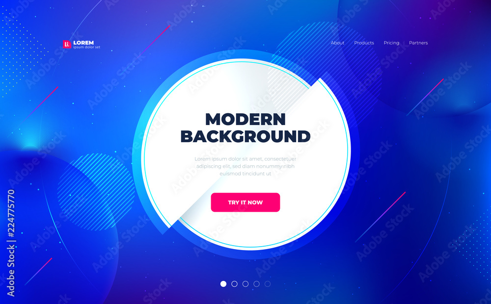Wall mural liquid color background design with circle. fluid gradient shapes composition. futuristic design pos