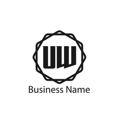 Initial Letter UW Logo Template Design