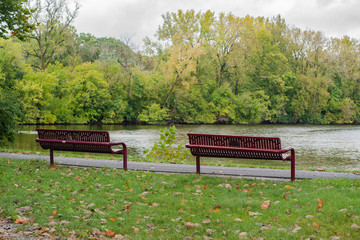 Benches  by the Lake