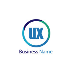 Initial Letter UX Logo Template Design